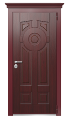 Дверь TermoWood Ral 3005 Тёмно Красный 310 вид снаружи