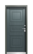 Дверь Termo Ral 8025 Пепельный 400 вид внутри