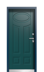 Дверь Termo Ral 6005 Зелёное Сукно 651 вид внутри