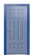 Дверь TermoWood Ral 5005 Ral 5014 580 вид снаружи