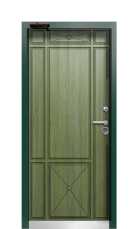 Дверь Termo Ral 6028 Тёмно-зелёное 583 вид внутри