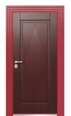 Дверь TermoWood Ral 3031 Тёмно-Красный 610 вид снаружи
