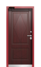Дверь Termo Ral 3031 Тёмно-Красный 610 вид внутри