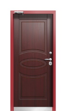 Дверь Termo Ral 3031 Тёмно-красный 519 вид внутри