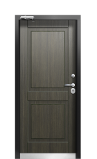 Дверь Termo Ral 9005 Венге 514 вид внутри