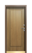 Дверь Termo Ral 8025 Дуб 1074 вид внутри