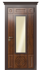 Дверь TermoWood Ral 8017 Грецкий орех 1110 вид снаружи