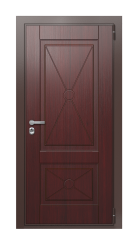 Дверь TermoWood Ral 8017 Темно-красный 1080 вид снаружи