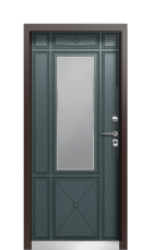 Дверь Termo Ral 7009 Пепельный 1094 вид внутри