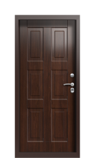 Дверь Termo Woodline кофейное дерево тик F008 вид внутри