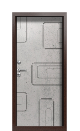 Дверь TermoPlus Decoline Premium Бетон светлый D001 Bronze левая 950