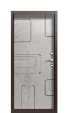 Дверь TermoWood Decoline Бетон темный D002 Бетон светлый D001 Tobacco правая