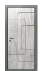 Дверь TermoWood Ral 7009 Джут белый 1227 вид снаружи