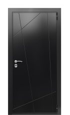 Дверь TermoWood Ral 9005 Милк 695 вид снаружи