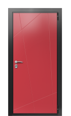 Дверь TermoWood Ral 9005 Ral 3031 696 вид снаружи