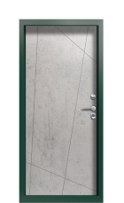 Дверь Termo Ral 6005 Бетон Светлый 685 вид внутри