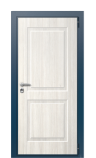 Дверь TermoWood Decoline белая эмаль кофейное дерево F010 вид снаружи