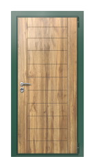 Дверь TermoWood Ral 6028 Греческий платан 852 вид снаружи