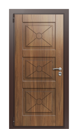 Дверь TermoWood Decoline Бронзовая лиственница Арктическая береза C003 Tobacco левая 950