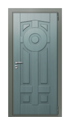 Дверь TermoWood Ral 7009 Серый туман 43 вид снаружи