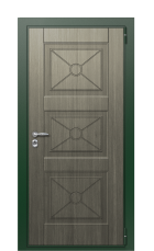 Дверь TermoWood Patina Графитовое дерево 1510 вид снаружи