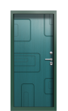 Дверь Termo Ral 6005 Морская волна 1056 вид внутри