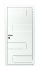 Дверь TermoWood Ral 9003 Collori Ral 9003 2574 вид снаружи