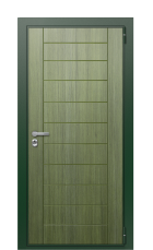 Дверь TermoWood Patina Светло-серый 1070 вид снаружи