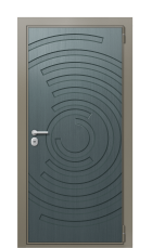 Дверь TermoWood Ral 7006 Светло-серый 1172 вид снаружи