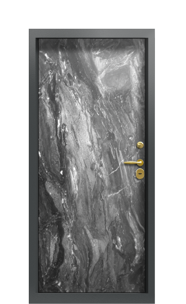 Дверь TermoWood Ral 7043 Темный мрамор (глянец) 1506