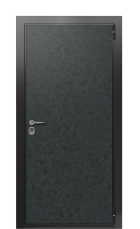 Дверь TermoWood Ral 9005 Terma Premium Черный гранит 2570 вид снаружи
