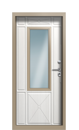 Дверь TermoPlus Ral 3031 Decoline Милк Остекление