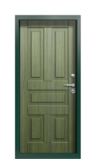 Дверь Termo Ral 6005 Темно-зеленое 1015 вид внутри