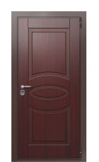 Дверь TermoWood Ral 8017 Milk 1485 вид снаружи