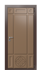 Дверь TermoWood Ral 8017 Ral 8025 782 вид снаружи