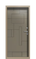 Дверь Termo Ral 1019 Ral 7006 1519 вид внутри