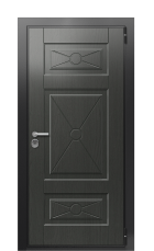 Дверь TermoWood Ral 9005 Графитовое дерево 272 вид снаружи