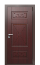 Дверь TermoWood Ral 8017 Темно-красный 1166 вид снаружи