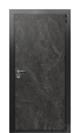Дверь TermoWood Ral 9005 Terma Premium + Темный мрамор 2696