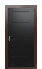 Дверь TermoWood Ral 9005 Collori Ral 9005 2579 вид снаружи