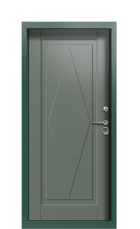 Дверь Termo Ral 6028 RAL 7009 1383 вид внутри