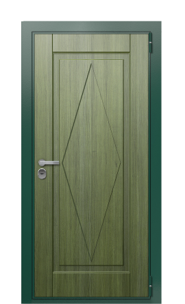 Дверь TermoWood Ral 6005 Белая эмаль 1283