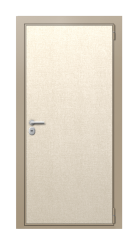 Дверь TermoWood Ral 1019 Лен сиена 1174 вид снаружи