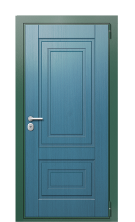 Дверь TermoWood Ral 6028 Серо-Голубая 670