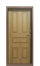 Дверь Termo Ral 8025 Дуб светлый 1263 вид внутри