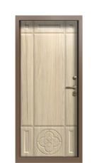 Дверь Termo Ral 8025 Сатиновое дерево 1226 вид внутри