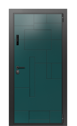 Входная дверь TermoWood Collori Зеленое сукно, Collori Слоновая кость