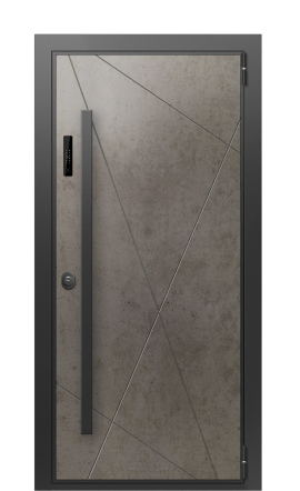 Входная дверь TermoWood, Decoline Бетон темный, Terma Лен маренго
