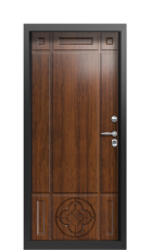 Дверь Termo Ral 9005 Коньячный дуб 1017 вид внутри