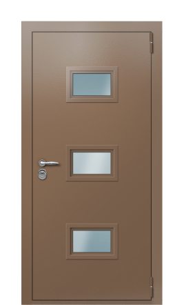 Входная дверь TermoPlus Ral 8025 Бронзовая лиственница 1202